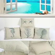 Style: Coral Leaf - Coastal Charm Cushion Covers