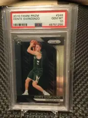 2018 Panini Prizm Donte DiVincenzo ROOKIE RC #246 - PSA 10 GEM MINT - Bucks