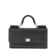 [DOLCE & GABBANA] DOLCE & GABBANA Dauphine print leather mini bag Woman One Size One Size Black