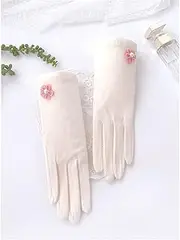 [djhyfbdhgfcbgdxas] Gloves Female Driving Thin Touch Screen Riding Spring and Autumn Cotton Shade Breathable Cycling (Color : B, Size : 23 * 8.5cm)