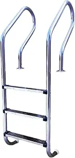 Swimming Pool Ladder,Heavy Duty Pool Escalator,304 Stainless Steel Step,for Above Ground Pools Stair Entry System,with Handrails(3 Step)