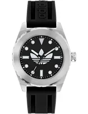 [Adidas Originals] Discoverer One Steel Silicone Watch in Black