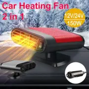 Portable Car Heater Fan Quickly Defrost Defogger Demister Heat Cooling Fan AU