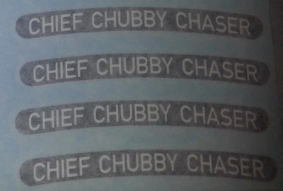 FAT TIRE bike rim decals "Chief Chubby Chaser" Borealis SurlyTrek Farley Fatty