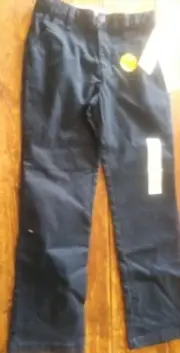 NEW NWT girls Cat and Jack uniform navy straight fit retro pants school 6x