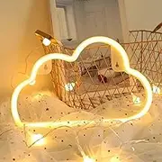 Taeku LED Neon Sign, Neon Decor Light For Bedroom Usb Charging Hanging Decorative Lights For Birthday Party Gaming Living Room (Cloud Yellow)