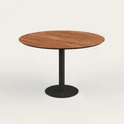 Recess Low Cafe Table | Round Meeting Table | Collaboration Desk, Walnut / Black