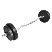 Curl Bar With Weights 30 Kg plastic Barbells & Attachments