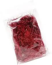 Metallic Shred Filler Fine Cut Gift Wrapping and Basket Filling Red