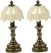 Miniature House Lamp Vintage Table Light Model Miniature Led Lamp Mini House Floor Lamp Realistic Decorative Mini Light