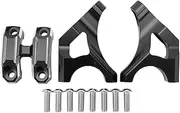 XTevu 3Pcs Motorcycle Handlebar Riser Mount Bracket, Handlebar Riser Bracket Replacement, Compatible with Sur‑Ron Light Bee X S, Riser Mount Bracket for Sur‑Ron (Black)