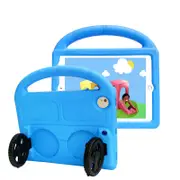 Wheel iPad Case For iPad 9.7inch Air1/2 Pro9.7 Shockproof Stand Cover With Handle Stand-Blue