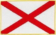Alabama State Flag Embroidered Patch Iron-On AL Emblem