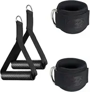 Pilates Straps,Ankle Straps & Exercise Handles for Cable Machinesr Attachments Gym Glute Workouts Kickbacks, for Home Gym Workout
