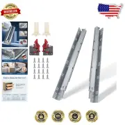 Set of 2 Soft Close Drawer Slides, 21” Full Extension - Sturdy Alloy Steel Rails
