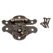 Vintage Box Latch Hasp Pad Chest Lock Plate for 38x29mm/1.5"x1.14" 1Pc