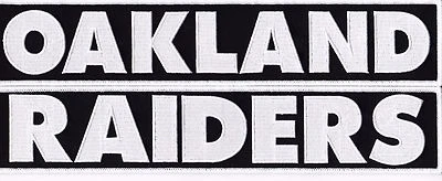 OAKLAND RAIDER 2x12 SEW ON PATCH NFL FOOTBALL JERSEY BIKER JACKET SHIRT