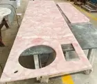 Rose Quartz Stone Counter Island Top, Bathroom Vanity Sink Countertop Home Decor