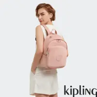 在飛比找momo購物網優惠-【KIPLING官方旗艦館】草莓奶茶粉上方拉鍊後背包-DEL