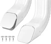 2 Pack 3" x 4" White Gutter Downspout Extension Accessory - Durable, Easy to Install, Effective Water Management Solution