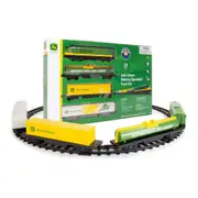 28pc John Deere Battery Operated Light And Sound Mini Diesel Model Train Set