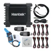 Hantek 1008C Oscilloscope + CC-65 AC/DC Current Clamp + 2 HT-201 Attenuators os6
