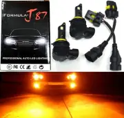 LED Kit M10 100W 9005 HB3 Orange Amber Two Bulbs Head Light DRL Daytime Replace