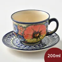 在飛比找PChome24h購物優惠-波蘭陶 古典花園系列 花茶杯盤組 200ml 波蘭手工製