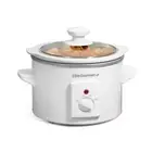 Elite Cuisine 1.5Qt. Mini Slow Cooker in Stainless Steel MST-250XW White