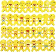 JZK 36 Pieces Emoji Erasers with Smile Laughing Shy etc Facial Expression, Novelty Emoticon Pencil Rubbers Gifts for Kids Birthday Party Favors, Yellow