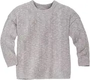 [Disana] Linen Jumper Children's Summer Knitted Sweater Organic Cotton Cooling Organic Linen Spring Summer Baby Toddler Child Unisex Made in Germany GOTS IVN Certified, Gray, 134-140