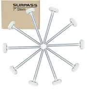 Surpass 10 Pack 2'' Ultra-Quiet Nylon Garage Door Rollers 7" Stem, 6200-2RS Double Seals Precision Bearings Rotate Quiet and Durable, More Than 100,000 Cycles.