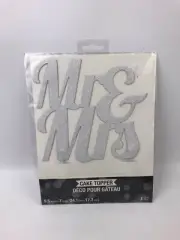 Mr and Mrs Wedding Cake Topper Silver Glitter Wedding Party