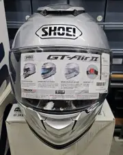 Shoei GT-Air II Full Face Motorcycle Helmet Light Silver XL NOS