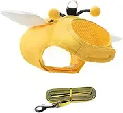 Gatuida 1 Set Cat Leash Belt Products Cats Automatic Cat Feeder Kit Meow Vest Wire Wand Dogs Plus Supplies Scat Bell Dog Sling Deterrent Cat Carrier Litter Pets Fabric Yellow