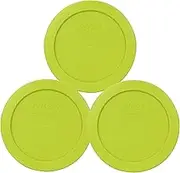Pyrex 7200-PC 2 Cup Edamame Green Round Plastic Lid (3, Edamame Green)