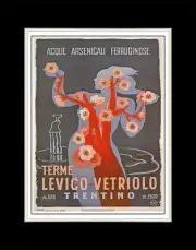 1950 Arsenical Ferruginous Waters Levico Vetriolo Spa Trentino - Matted to 11x14