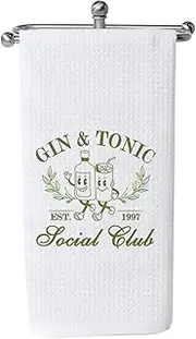 WCGXKO Gin Drinking Gift Gin Lover Gift Alcohol Drinker Gift Alcohol Lover Gift Drinking Lover Gift (G and T Towel)