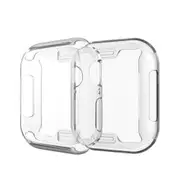For Apple Watch SE,44-mm Case,Full Coverage Plating TPU Cover,Silver