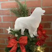 Bernese Mountain Dog, Dog Tree Topper, Holiday Decoration, Aluminum