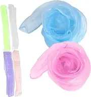 [VALICLUD] 6pcs Vibrant Silk Dance Scarves Scarves White Snow Bud Pink Light Purple Light Green Soft Chiffon for Boys and Girls Play