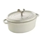 Cast Iron 5.75-qt Coq au Vin Cocotte - White Truffle, Made in France