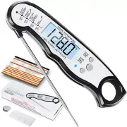 Digital Meat Thermometer, Waterproof Instant Read Thermometer for Cooking and Gr