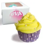 在飛比找Yahoo!奇摩拍賣優惠-手工杯子蛋糕造型 泡泡浴球 EVA芒果星球泡泡浴泡澡球