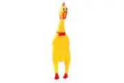 Funny Squeezing Sound Chicken Shrilling Toy Prank Funny Pet Chew Rubber Bite