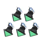 Game Push Buttons Triangle Push Switches Green LED Light 39x39x39mm/12V/5 Pcs