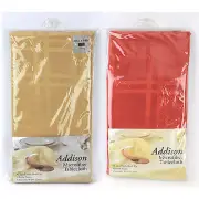 NEW Addison Microfiber Resist Stain Tablecloth Oblong Holiday Color Gold/Red
