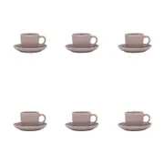 6PK Ecology Element Stoneware Espresso Cup & Saucer - Lilac