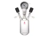 chemist lab glassware thick walled 5 ATM Pressure flask high vacuum valve set