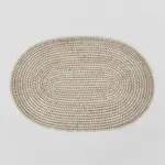 [OneWorld Collection] Paume Rattan Oval Placemat White Wash